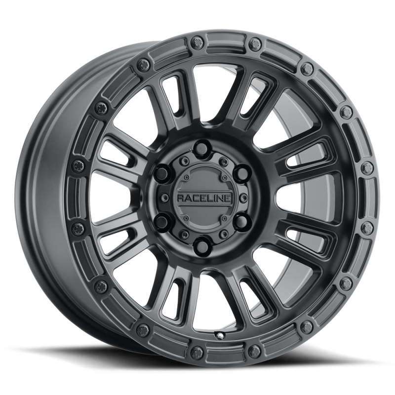 Raceline 956B Compass 17x9in / 8x165.1 BP / -12mm Offset / 125.2mm Bore - Satin Black Wheel 956B-79080-12 956B-79080-12 Photo - Primary