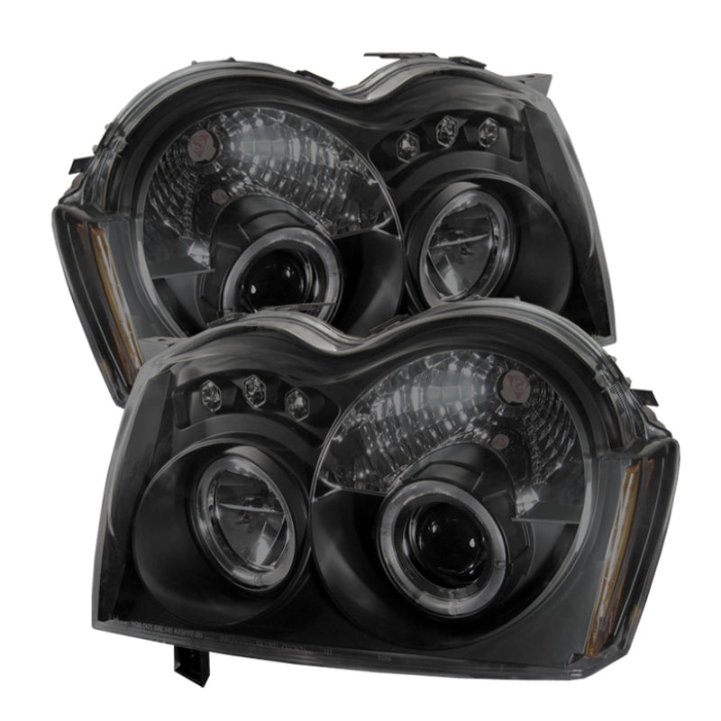 Spyder Jeep Grand Cherokee 05-07 Projector Headlights LED Halo LED Blk Smke PRO-YD-JGC05-HL-BSM 5078551 5078551 Photo - Primary