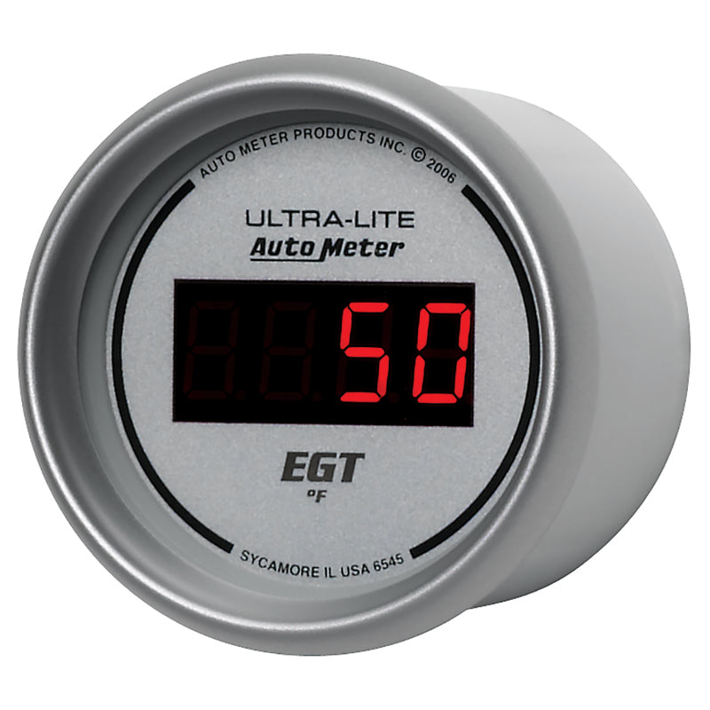 Autometer Gauge, Pyrometer (Egt), 2 1/16", 1600 Deg. F, Digital, Silver Dial 6545 User 2