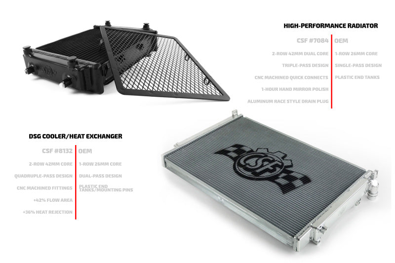 CSF 2015+ Volkswagen Golf/GTI (VAG MQB) Quadruple Pass DSG Water/Auxilary Engine Radiator 8132 8132 Brochure - A general brochure describing a brand, company, product line.  If brochure in question is for a specific product, use code PDB.