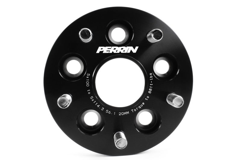 Perrin Wheel Adapter 20mm Bolt-On Type 5x100 to 5x114.3 w/ 56mm Hub (Set of 2) PSP-WHL-220BK PSP-WHL-220BK Photo - Primary