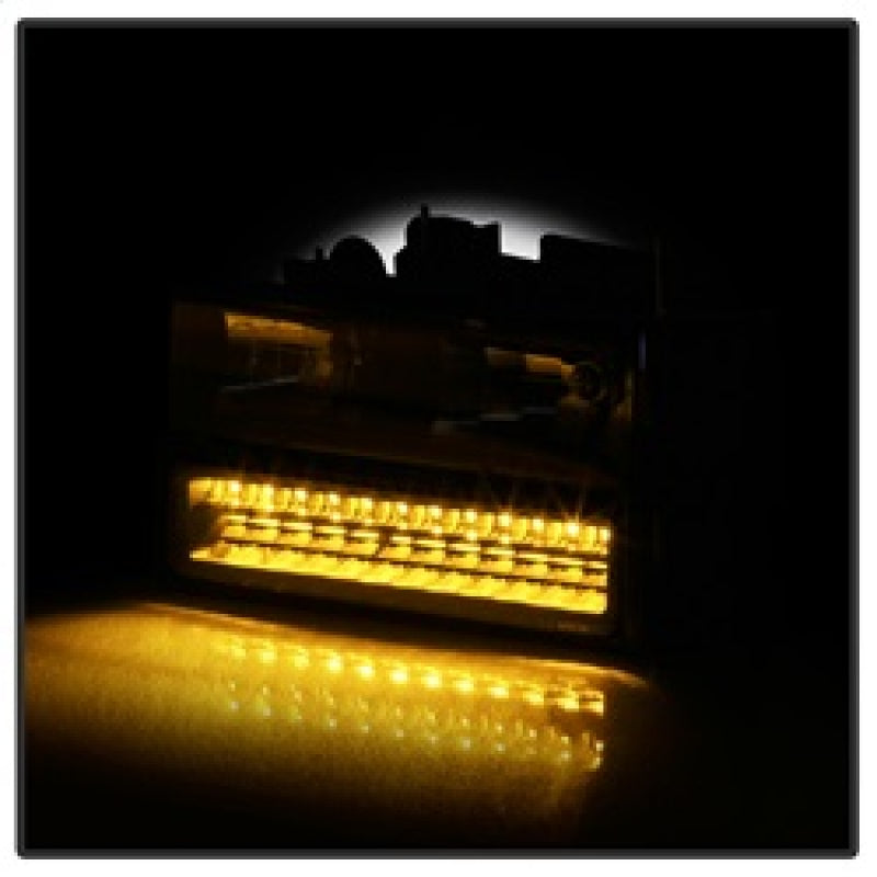 SPYDER Xtune 92-94 Blazer Full Size Corner/LED Bumper Headlights Black HD-JH-CCK88-LED-AM-BK-SET 5069542 5069542 Photo - Unmounted