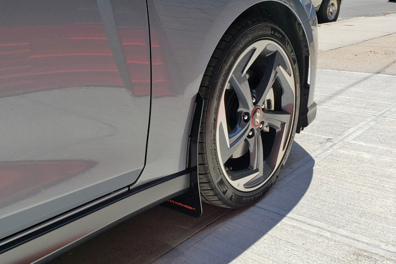 Rally Armor 2019+ Hyundai Veloster Turbo R-Spec UR Black Mud Flap w/ Dark Grey Logo MF58-UR-BLK/DGRY MF58-UR-BLK/DGRY User 2
