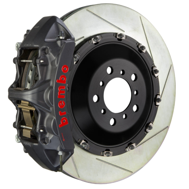 Brembo 2023 Volkswagen Tiguan R (Mk2) Front GTS BBK 6-Piston 405x34 2-Piece Rotors Slotted - Black H 1N2.9548AS