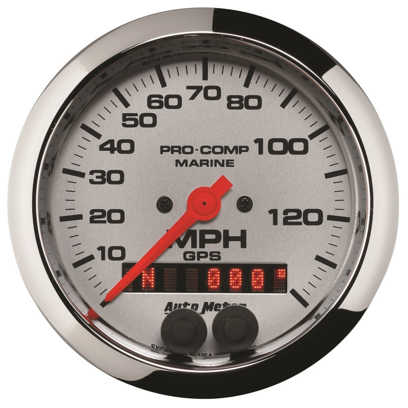 AutoMeter Marine Chrome 3-3/8in 140MPH GPS Speedometer Gauge 200638-35 200638-35 User 1