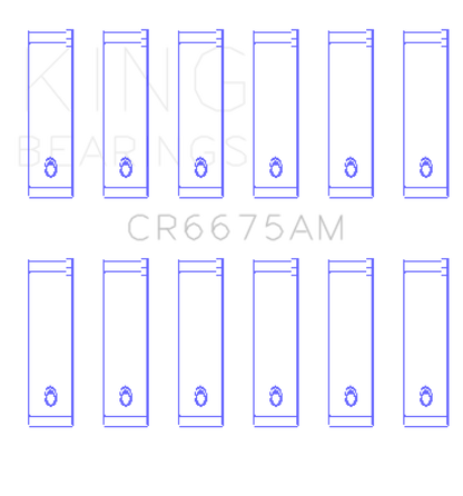 King Engine Bearings Chrysler 3.3/3.8 V6 (Size +1.0mm) Connecting Rod Bearing Set CR6675AM1.0 CR6675AM1.0 Photo - Primary