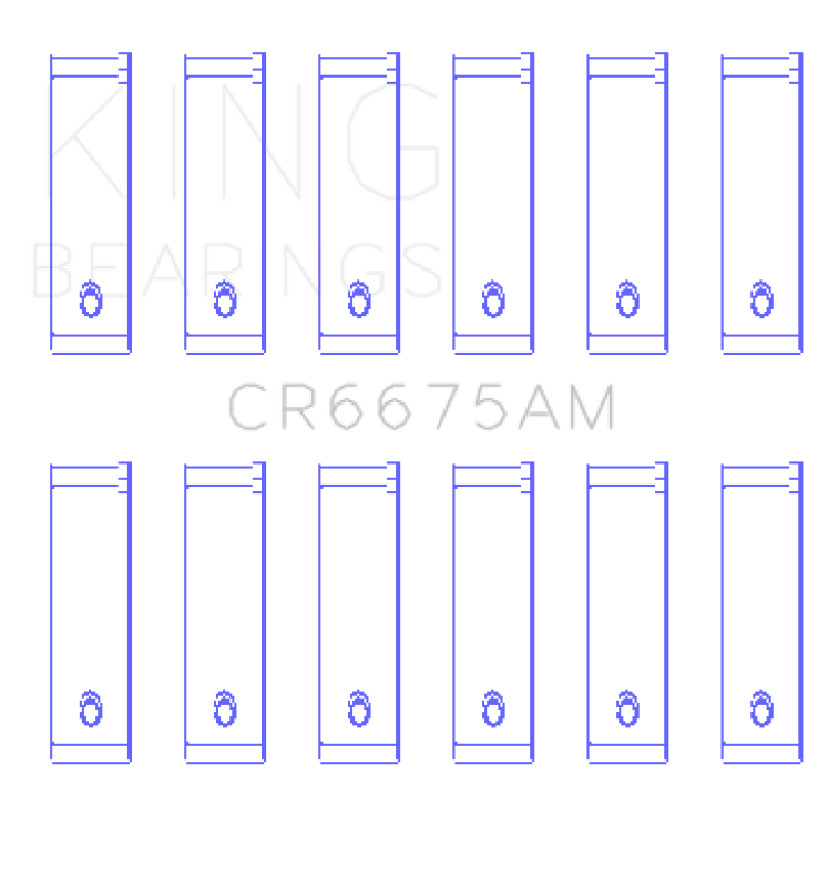 King Engine Bearings Chrysler 3.3/3.8 V6 (Size +0.25mm) Connecting Rod Bearing Set CR6675AM0.25 CR6675AM0.25 Photo - Primary