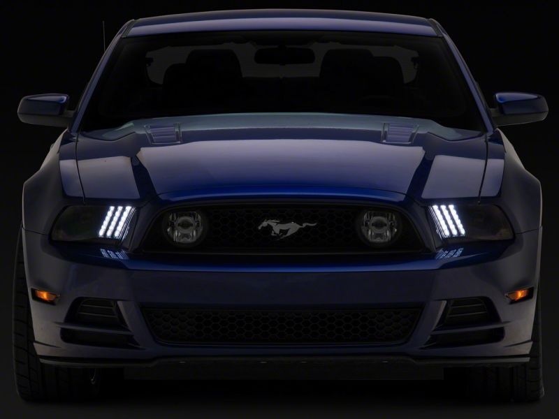 Raxiom 13-14 Ford Mustang LED Projector Headlights SEQL Turn Signals- Blk Housing (Clear Lens) 426686 426686 Photo - Close Up