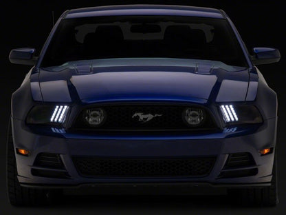 Raxiom 13-14 Ford Mustang LED Projector Headlights SEQL Turn Signals- Blk Housing (Clear Lens) 426686 426686 Photo - Close Up