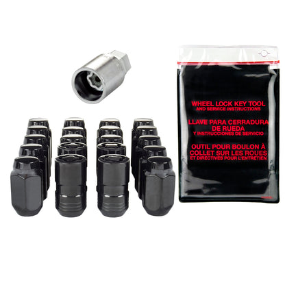 McGard 5 Lug Hex Install Kit w/Locks (Cone Seat Nut) M14X1.5 / 22mm Hex / 1.635in. Length - Black 84527 84527 Photo - out of package
