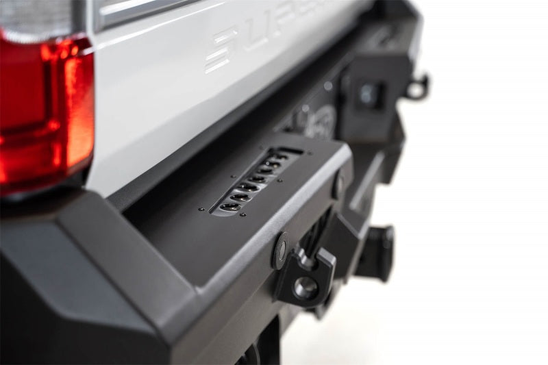 Addictive Desert Designs 17-20 Ford Super Duty Bomber HD Rear Bumper w/ Mounts For Cube Lights R160051280103 R160051280103 Photo - Mounted