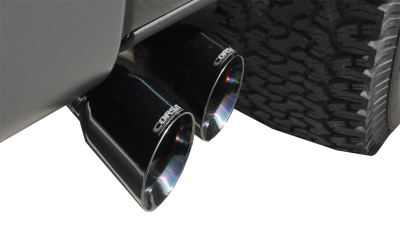 Corsa 10-10 Ford F-150 Raptor 5.4L V8 Black Sport Cat-Back Exhaust 14388BLK 14388BLK Photo - Mounted