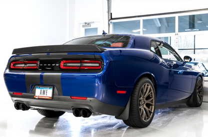AWE Tuning 15+ Challenger 5.7 Touring Edition Exhaust - Non-Resonated - Diamond Black Quad Tips 3020-43084 3020-43084 Photo - Mounted