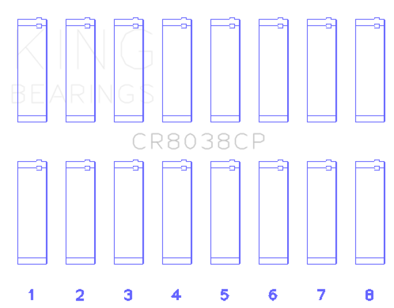 King Engine Bearings King 03-09 Ford Powerstroke V8 6.0L Diesel (Size +.50mm) Connecting Rod Bearing Set CR8038CP0.5 CR8038CP0.5 Photo - Primary