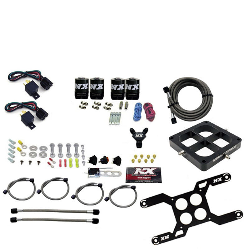 Nitrous Express Dry Quad Stage Billet Crossbar Plate System 100-2000hp (4500 Flange) w/o Bottle 66447-00 66447-00 Photo - Primary