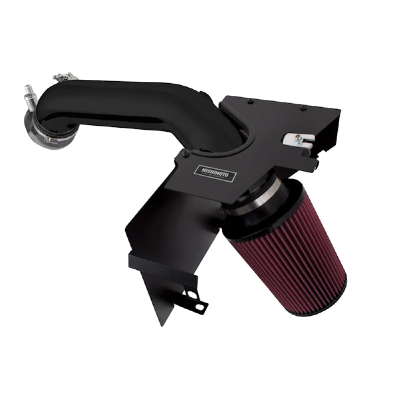 Mishimoto Wrinkle Black Performance Air Intake - Ford Mustang EcoBoost 2015+ MMAI-MUS4-15WBK Photo - Close Up