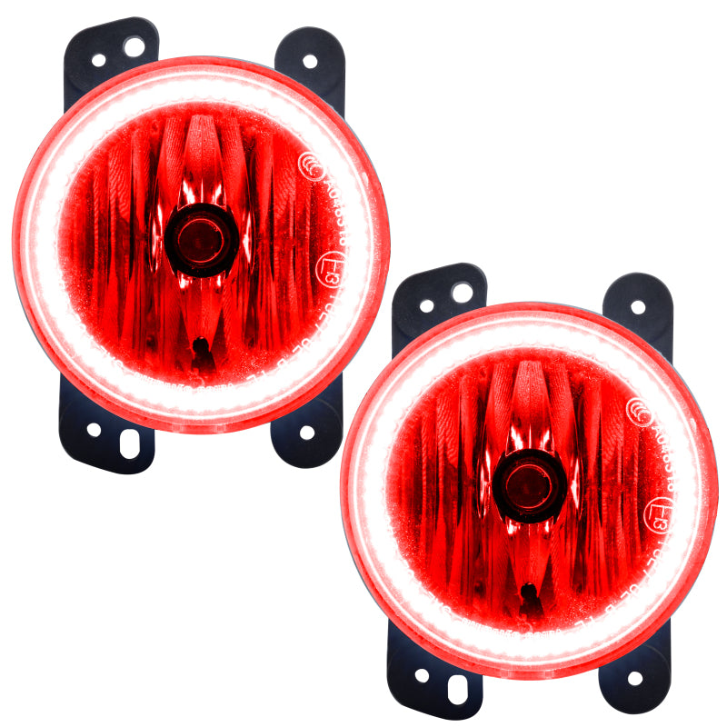 ORACLE Lighting 10-15 Jeep Wrangler JK Pre-Assembled LED Halo Fog Lights -Red 7159-003 7159-003 Photo - Primary