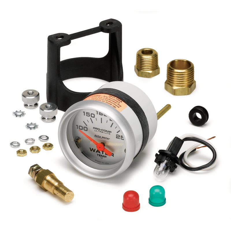 Autometer Gauge, Water Temp, 2 1/16", 100-250 Deg F, Electric, Ultra-Lite II 4337 User 2