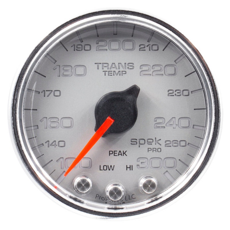Autometer Spek-Pro Gauge Trans Temp 2 1/16in 300f Stepper Motor W/Peak & Warn Slvr/Chrm P34221 P34221 User 2