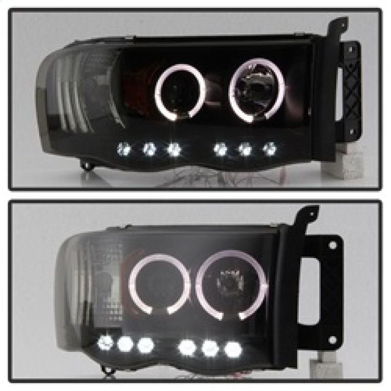 Spyder Dodge Ram 1500 02-05 03-05 Projector Headlights LED Halo LED Blk Smke PRO-YD-DR02-HL-BSM 5078384 5078384 Photo - Unmounted