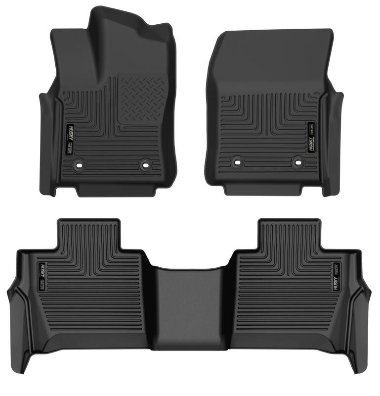 Husky Liners 23-24 Toyota Sequoia WeatherBeater Front & Second Row Floor Liners - Black 95281 95281 Photo - Primary