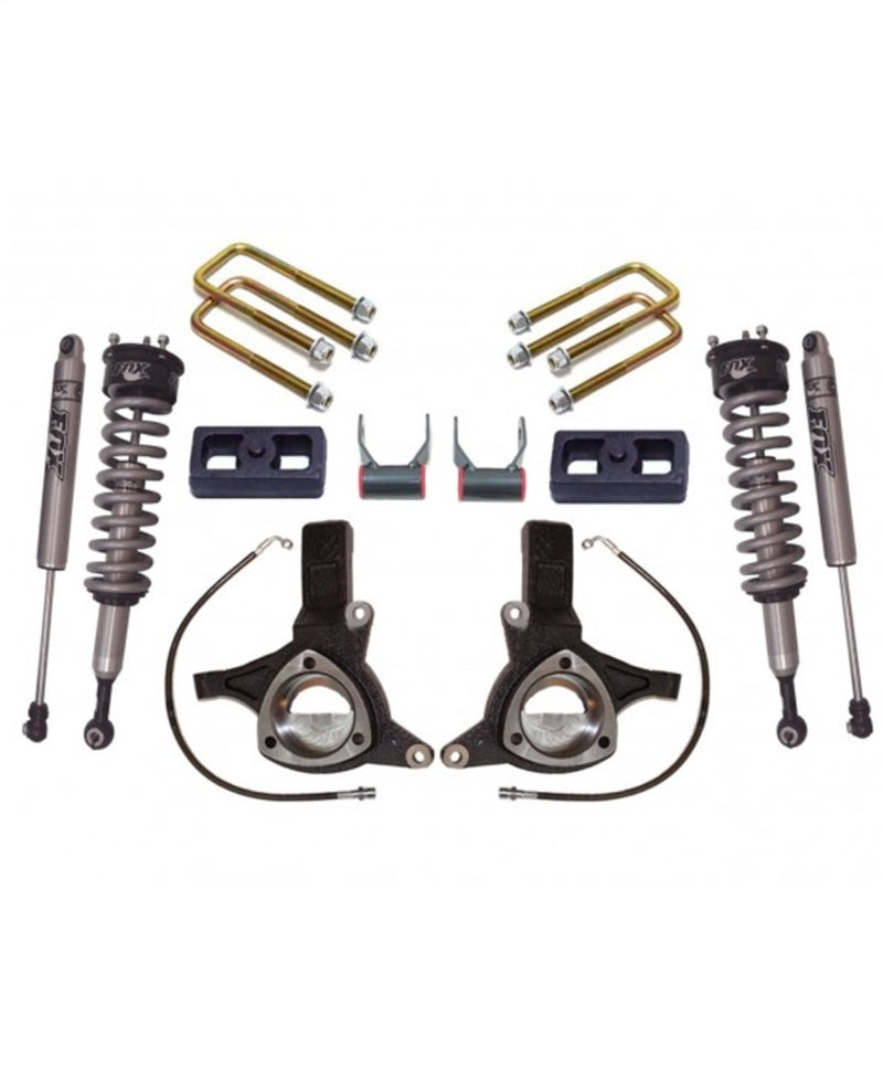 MaxTrac 07-16 GM C1500 2WD w/Cast Steel Susp. 7in/4in MaxPro Elite Spindle Lift Kit w/FOX Shocks K881375F K881375F Photo - Primary