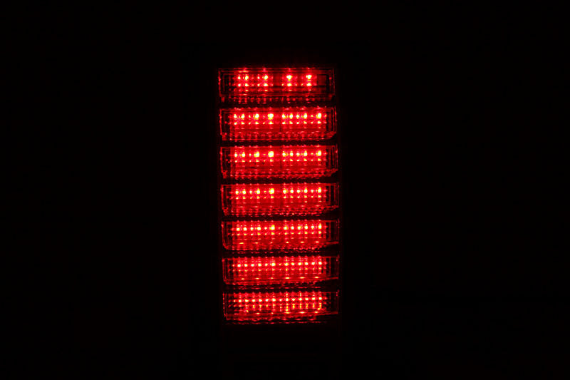 Anzo 2003-2009 Hummer H2 LED Tail lights Red/Clear 311068 Photo - Mounted