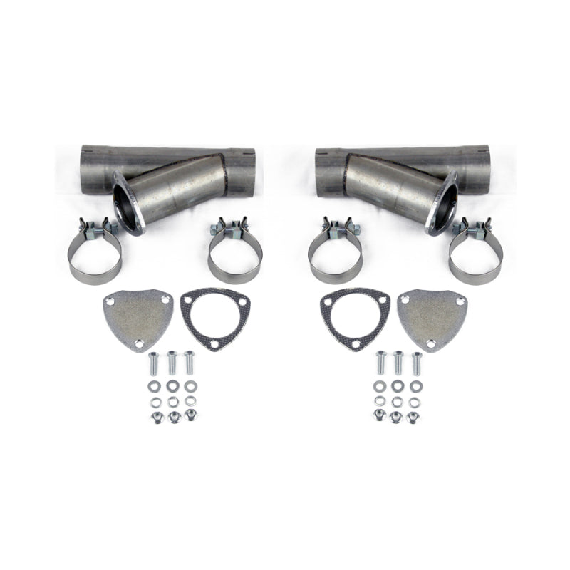 Granatelli Motor Sports Granatelli 5.0in Aluminized Mild Steel Manual Dual Exhaust Cutout w/Slip Fit & Band Clamps 304550D 304550D Photo - Primary