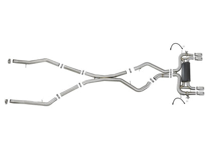 aFe MACH Force-XP 3-1/2 IN 304 Stainless Steel Cat-Back Exhaust System w/ 49-36341-P Photo - Unmounted