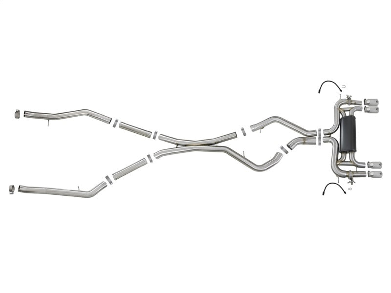 aFe MACH Force-XP 3-1/2 IN 304 Stainless Steel Cat-Back Exhaust System w/ 49-36341-P Photo - Unmounted