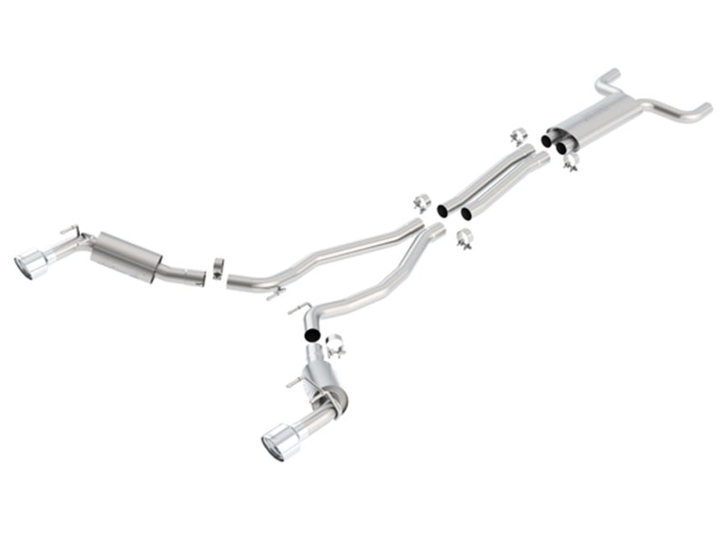 Borla 10-13 Chevy Camaro SS 6.2L V8 Single RoundTip Split Rear Exit S-Type Catback Exhaust 1014031 1014031 Photo - Primary