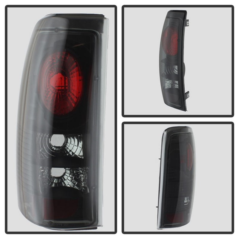 Spyder Chevy Silverado 1500 99-02 (Not Fit Stepside) Euro Style Tail Lights Blk Smke ALT-YD-CS99-BSM 5078056 5078056 Photo - Unmounted