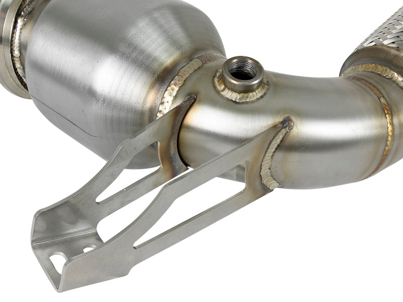 aFe Twisted Steel Street Series Down-Pipe 14-19 MINI Cooper S L4-2.0L (t) 48-36322-HC 48-36322-HC Photo - Unmounted
