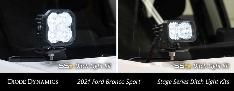 Diode Dynamics 2021 Ford Bronco Stage Series 2in LED Ditch Light Kit - Sport Yellow Pro Combo DD7145 DD7145 User 4