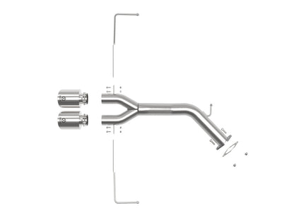 aFe Takeda 3in-2.5in 304 SS Axle-Back Exhaust w/Polished Tip 19-20 Hyundai Veloster I4-1.6L(t) 49-37012-P 49-37012-P Photo - Unmounted