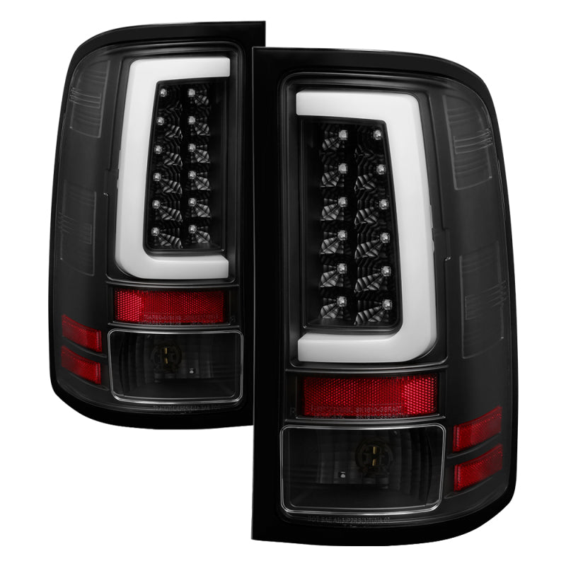 Spyder 07-13 GMC Sierra 1500 V2 Light Bar LED Tail Lights - Black (ALT-YD-GS07V2-LBLED-BK) 5084743 5084743 Photo - Primary