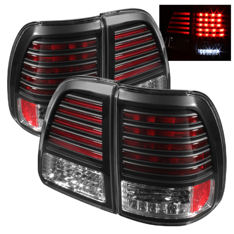 Spyder Toyota Land Cruiser 98-05 LED Tail Lights Black ALT-YD-TLAN98-LED-BK 5007537 5007537 Photo - Primary