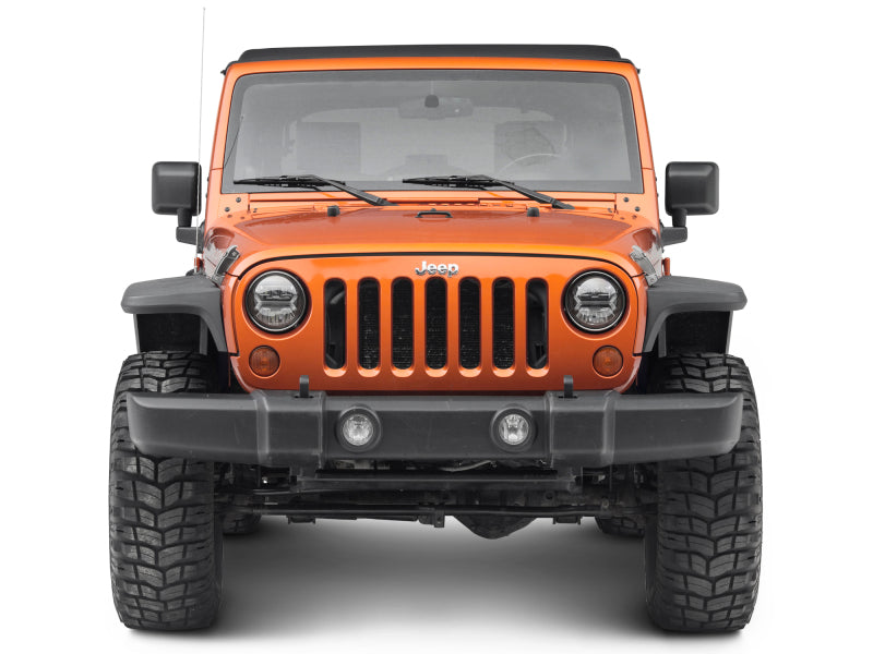 Raxiom 07-18 Jeep Wrangler JK LED Halo Headlights- Black Housing (Clear Lens) J123773 J123773 Photo - Close Up