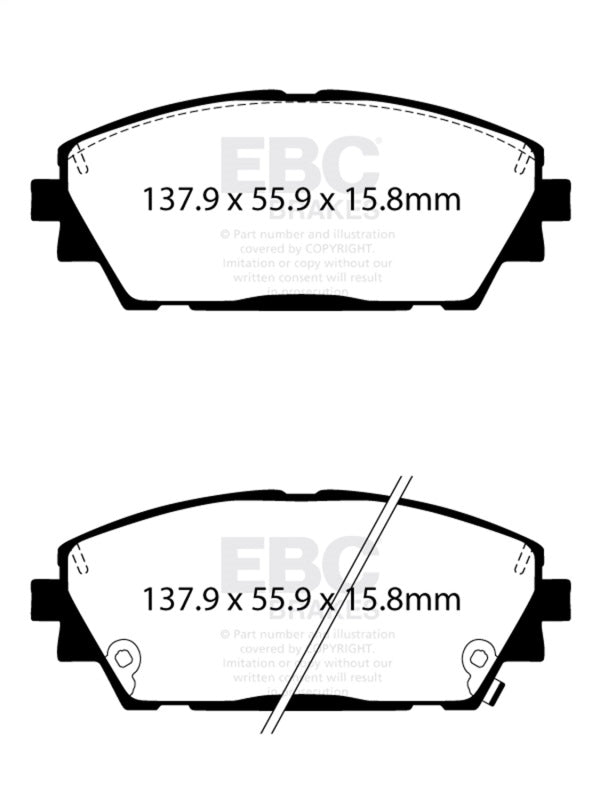 EBC 2019+ Mazda 3 (BP) 2.5L Redstuff Front Brake Pads DP32416C DP32416C Photo - Primary