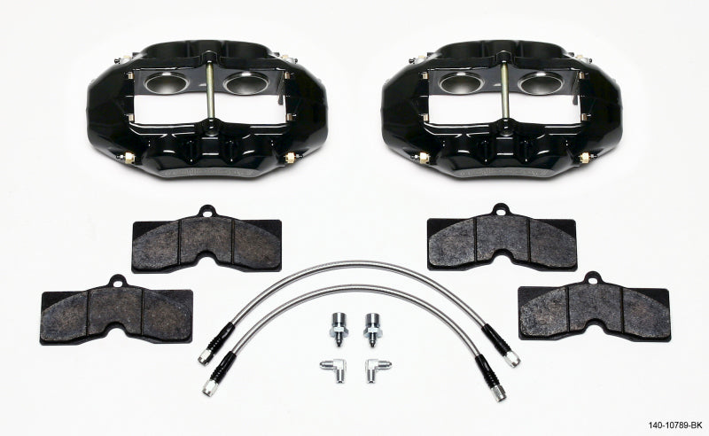 Wilwood D8-4 Front Caliper Kit, Black, Corvette C2 / C3 65-82 140-10789-BK Photo - Primary