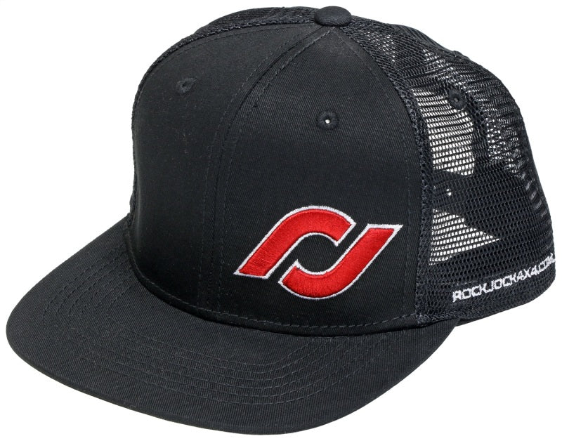 RockJock Hat w/ Red RJ Logo Black Mesh Back Adjustable RJ-715000-1