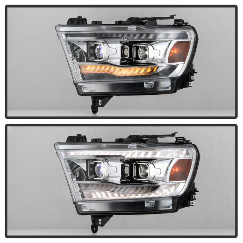 SPYDER Dodge Ram 19-20 Halogen Model Only Projector Headlights Chrome PRO-YD-DR19HALAP-SEQ-C 5087638 5087638 User 5