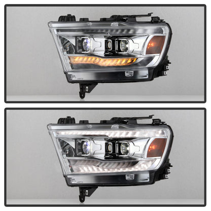 SPYDER Dodge Ram 19-20 Halogen Model Only Projector Headlights Chrome PRO-YD-DR19HALAP-SEQ-C 5087638 5087638 User 5