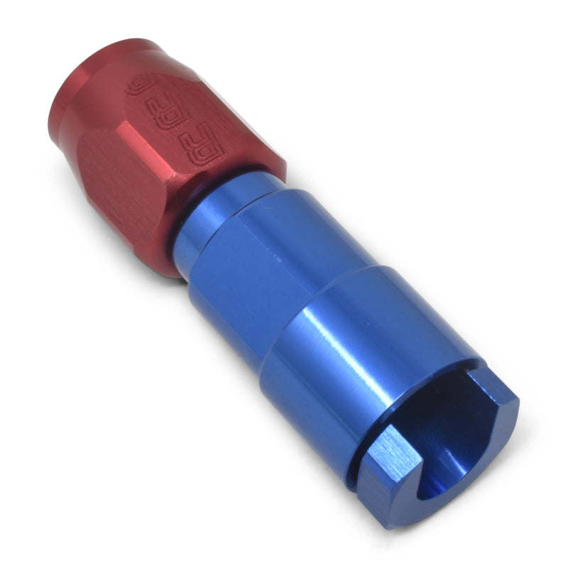 Russell Performance 3/8in SAE Quick Disc Female to -6 Hose Red/Blue Straight Hose End 611200 611200 Photo - out of package