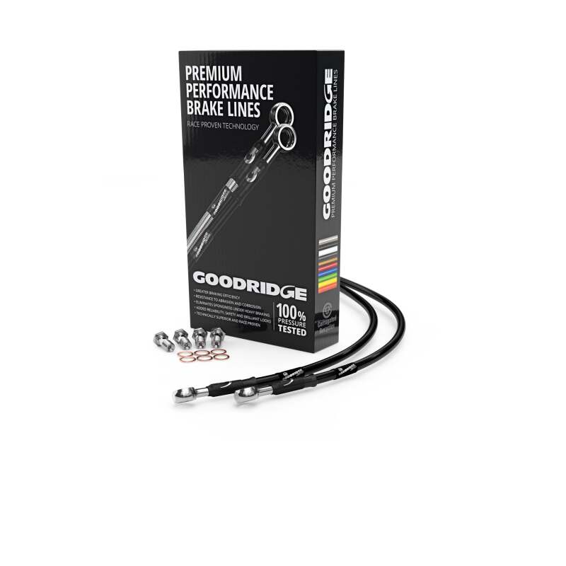 Goodridge 01-05 Yamaha FZS1000 Fazer Black Race Front SS Brake Lines YA1009-2FC-BK YA1009-2FC-BK Photo - Primary