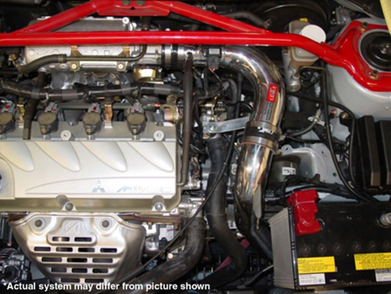 Injen Black Cold Air Intake 04-05 Lancer Ralliart 2.4L 4 Cyl Manual RD1833BLK Photo - Mounted