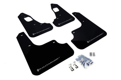 Rally Armor 08+ EVO X UR Mud flap Silver logo MF10-UR-BLK/SIL Photo - Primary