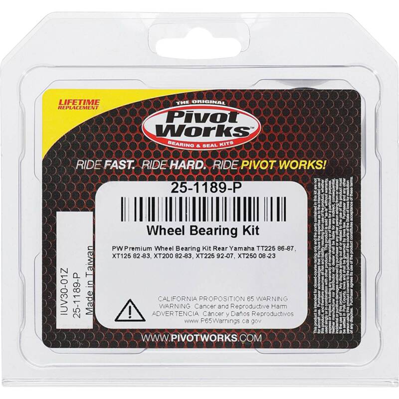 Pivot Works Yamaha Wheel Bearing Kit Premium Bearings 25-1189-P 25-1189-P Photo - Primary