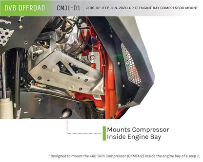 DV8 Offroad 2018+ Jeep JL / JT Engine Bay Compressor Mount CMJL-01 CMJL-01 Product Brochure - a specific brochure describing a Product