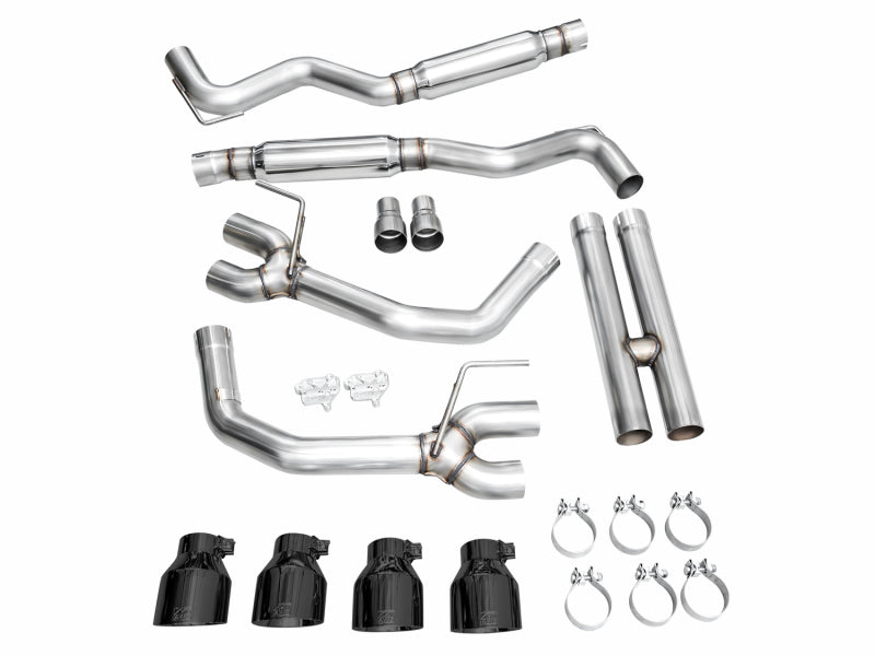 AWE Tuning AWE 2024 Ford Mustang Dark Horse S650 RWD Track Edition Catback Exhaust w/ Quad Diamond Black Tips 3020-43375 3020-43375 Photo - out of package